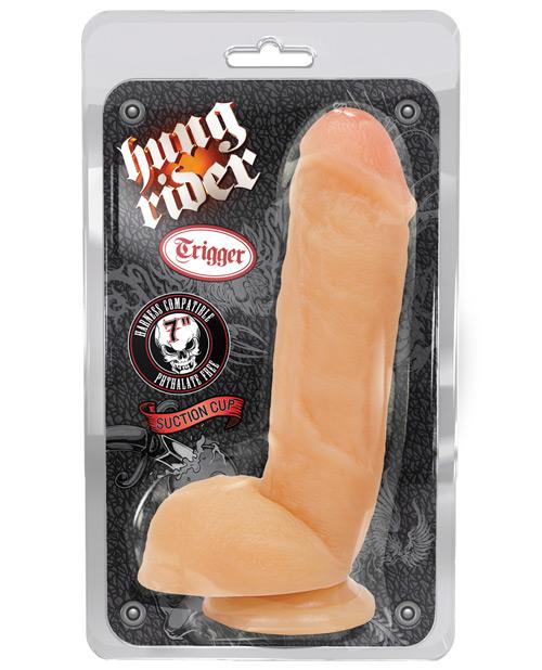 Blush Hung Rider Trigger Dildo w/Suction Cup