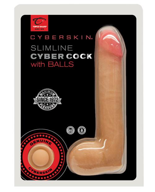 CyberSkin 8" Cock w/Balls Slimline