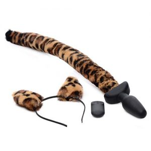 Tailz Waggerz Moving & Vibrating Leopard Tail w/Ears